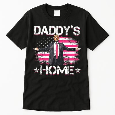 Trump 2024 Daddys Home Funny Trump Pink Tall T-Shirt
