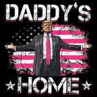 Trump 2024 Daddys Home Funny Trump Pink Zip Tote Bag