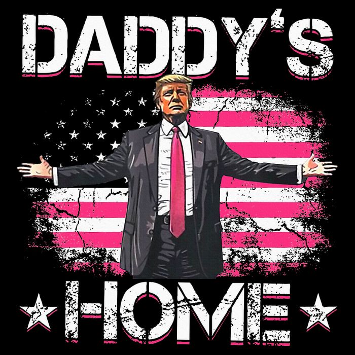 Trump 2024 Daddys Home Funny Trump Pink Zip Tote Bag