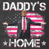 Trump 2024 Daddys Home Funny Trump Pink T-Shirt