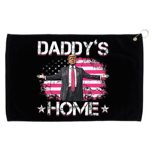 Trump 2024 Daddys Home Trump Pink Grommeted Golf Towel