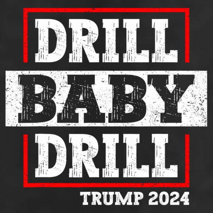 Trump 2024 Drill Baby Drill 7 Panel Mesh Trucker Snapback Hat