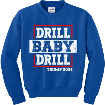 Trump 2024 Drill Baby Drill Kids Sweatshirt