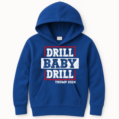 Trump 2024 Drill Baby Drill Kids Hoodie