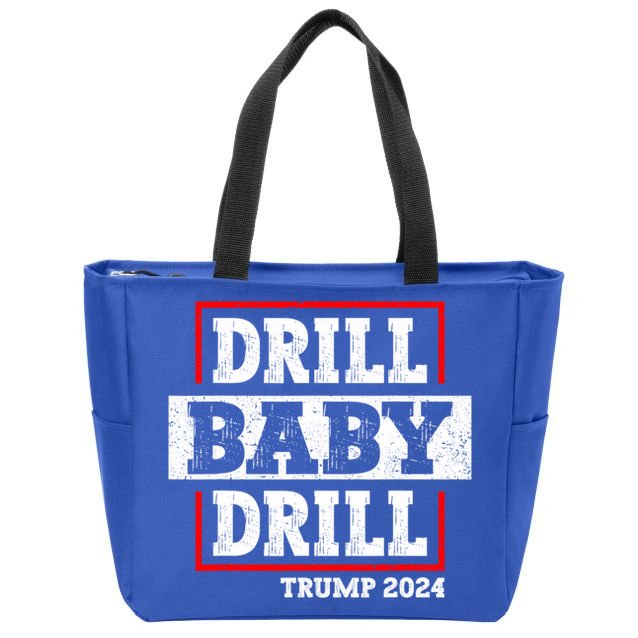 Trump 2024 Drill Baby Drill Zip Tote Bag
