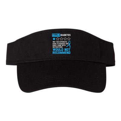 Type 2 Diabetes T2D Warrior Diabetes Awareness Valucap Bio-Washed Visor