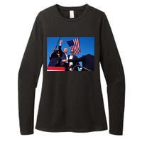 Trump 2024 Donald Trump Fist Pump Womens CVC Long Sleeve Shirt