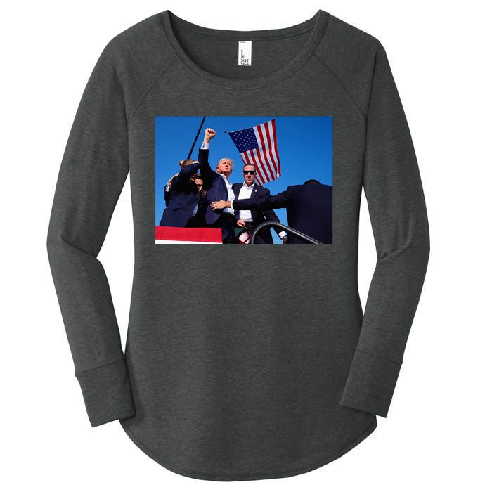 Trump 2024 Donald Trump Fist Pump Women's Perfect Tri Tunic Long Sleeve Shirt