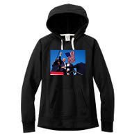 Trump 2024 Donald Trump Fist Pump Women's Fleece Hoodie