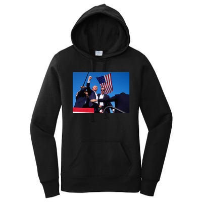 Trump 2024 Donald Trump Fist Pump Women's Pullover Hoodie