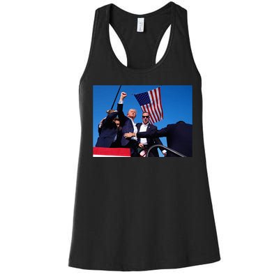 Trump 2024 Donald Trump Fist Pump Women's Racerback Tank