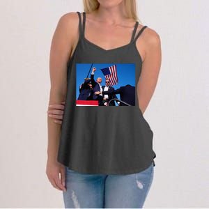 Trump 2024 Donald Trump Fist Pump Women's Strappy Tank