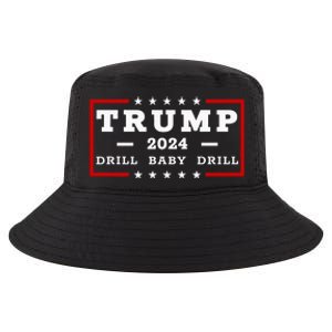 Trump 2024 Drill Baby Drill Us Flag Republican 4th Of July Cool Comfort Performance Bucket Hat