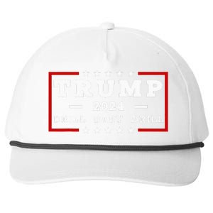 Trump 2024 Drill Baby Drill Us Flag Republican 4th Of July Snapback Five-Panel Rope Hat