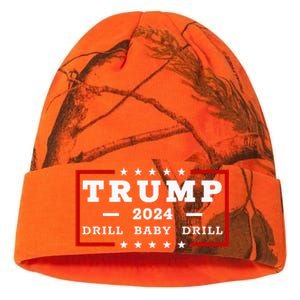 Trump 2024 Drill Baby Drill Us Flag Republican 4th Of July Kati Licensed 12" Camo Beanie