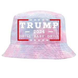 Trump 2024 Drill Baby Drill Us Flag Republican 4th Of July Tie-Dyed Bucket Hat