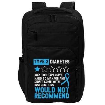 Type 2 Diabetes T2d Warrior Diabetes Awareness Impact Tech Backpack