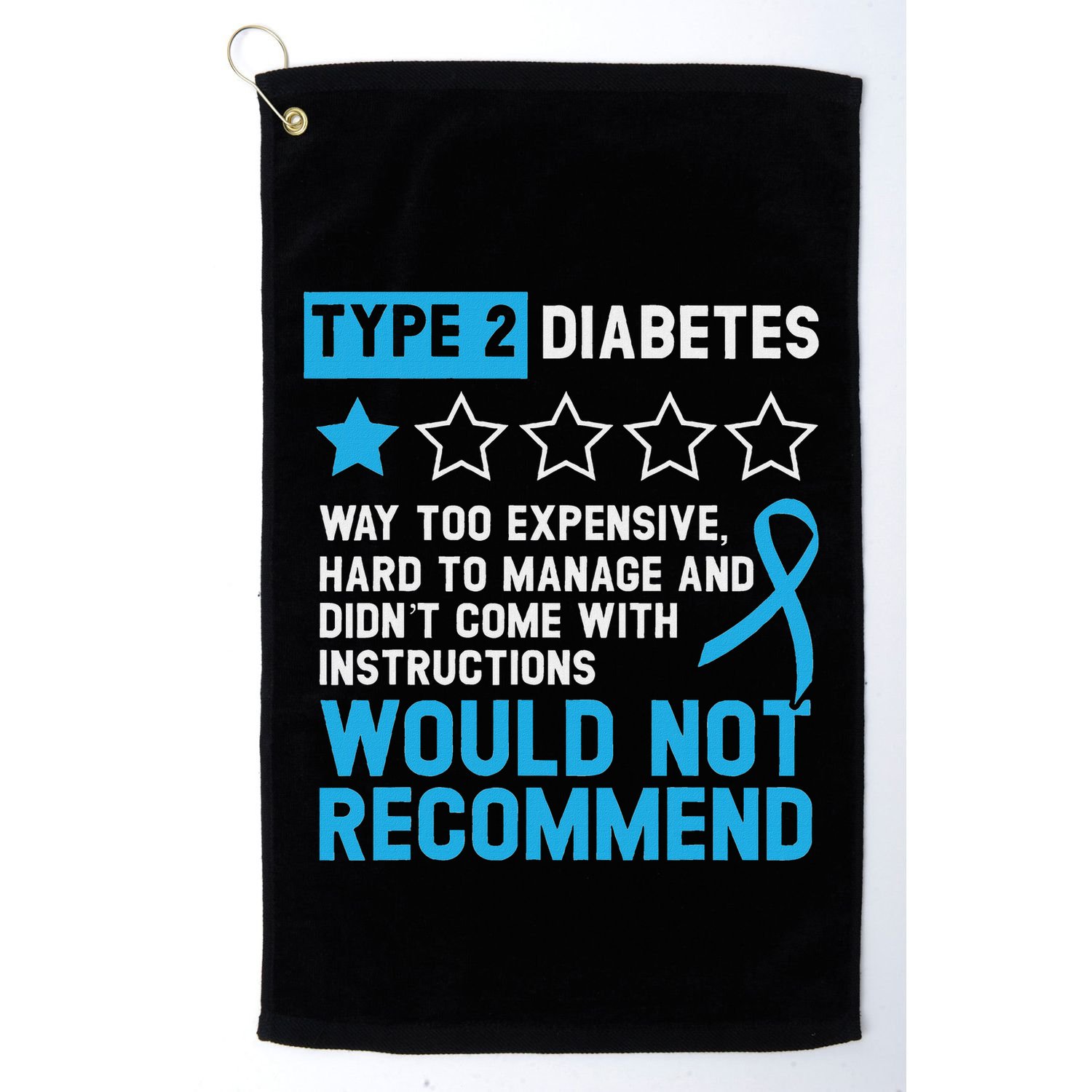 Type 2 Diabetes T2d Warrior Diabetes Awareness Golf Towel