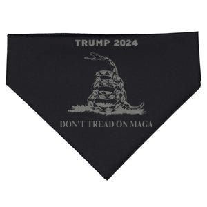 Trump 2024 DonT Tread On Maga Snake Rattlesnake Dark Color USA-Made Doggie Bandana