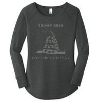 Trump 2024 DonT Tread On Maga Snake Rattlesnake Dark Color Women's Perfect Tri Tunic Long Sleeve Shirt