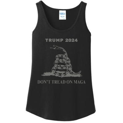 Trump 2024 DonT Tread On Maga Snake Rattlesnake Dark Color Ladies Essential Tank