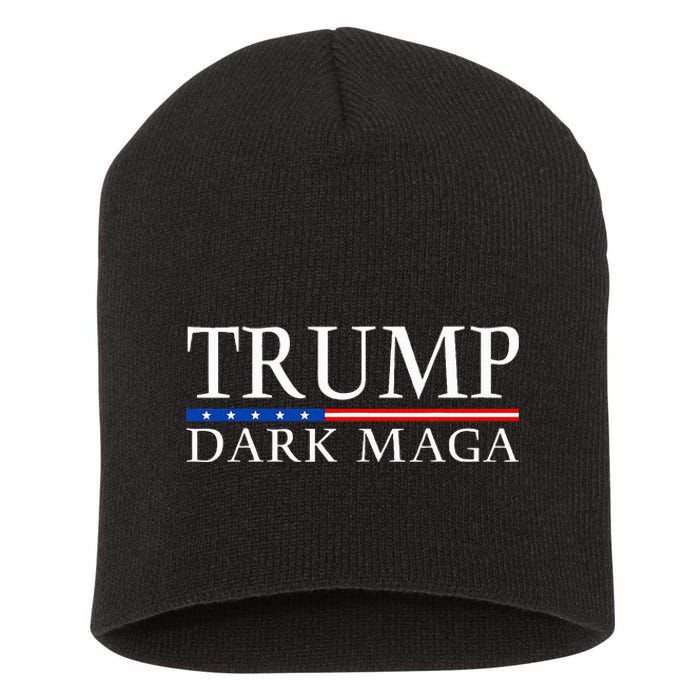 Trump 2024 Dark Maga President Donald Trump Short Acrylic Beanie