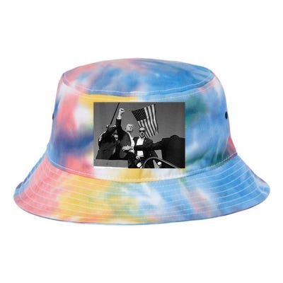 Trump 2024 Donald Trump Fist Pump Tie Dye Newport Bucket Hat