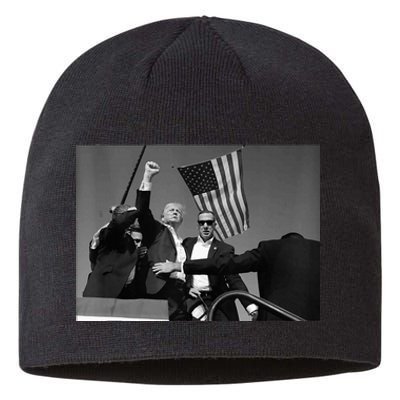 Trump 2024 Donald Trump Fist Pump Sustainable Beanie