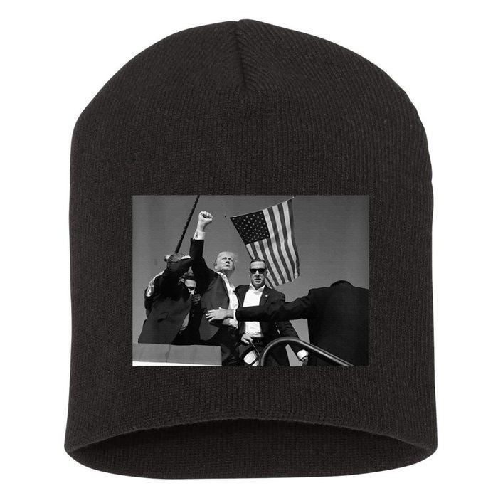 Trump 2024 Donald Trump Fist Pump Short Acrylic Beanie