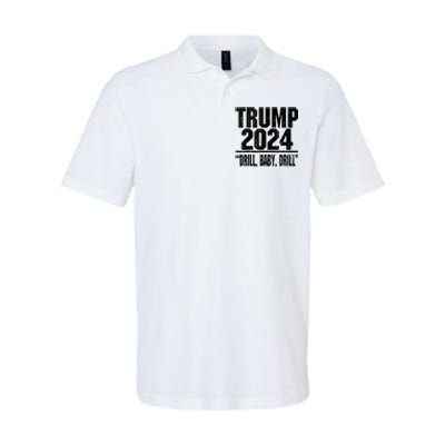 Trump 2024 Drill Baby Drill Funny Pro Trump Softstyle Adult Sport Polo