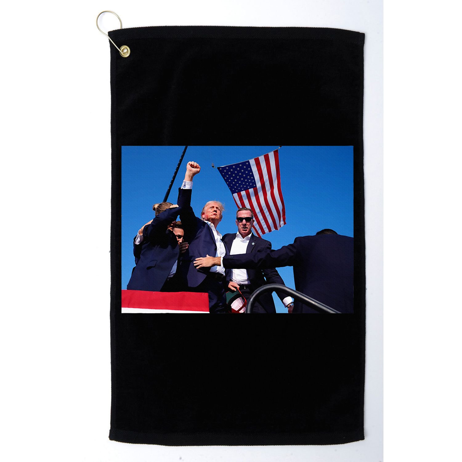 Trump 2024 Donald Trump Fist Pump Golf Towel