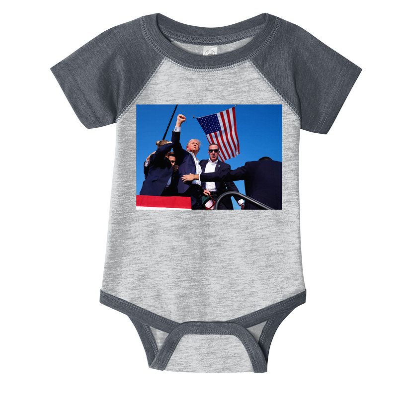 Trump 2024 Donald Trump Fist Pump Infant Baby Jersey Bodysuit