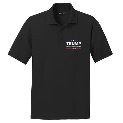 Trump 2024 Drill Drill Funny Pro Trump Cute Gift PosiCharge RacerMesh Polo