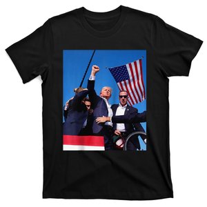 Trump 2024 Donald Trump Fist Pump Raglan Baseball T-Shirt