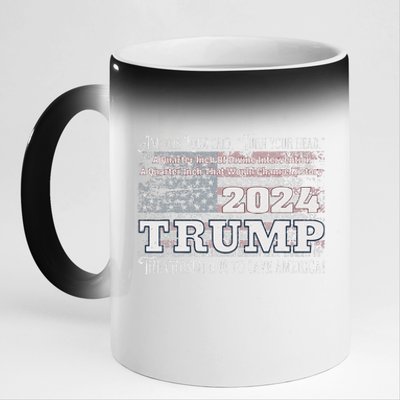 Trump 2024 Divine Intervention The Save America 11oz Black Color Changing Mug