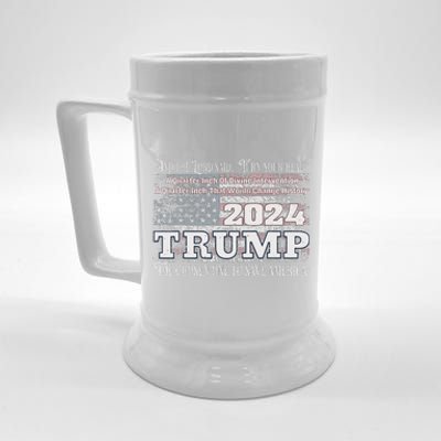 Trump 2024 Divine Intervention The Save America Beer Stein