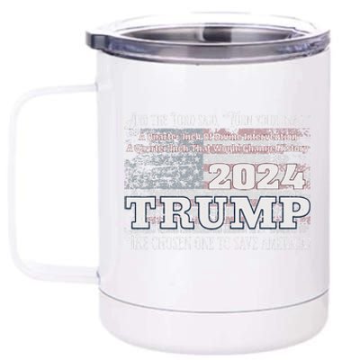 Trump 2024 Divine Intervention The Save America 12 oz Stainless Steel Tumbler Cup