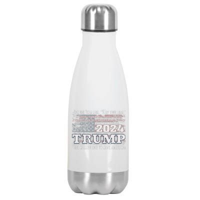 Trump 2024 Divine Intervention The Save America Stainless Steel Insulated Water Bottle