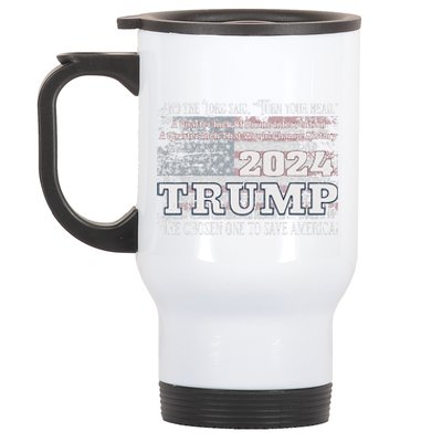 Trump 2024 Divine Intervention The Save America Stainless Steel Travel Mug