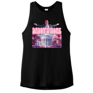 Trump 2024 Daddys Home Pink Classic Ladies PosiCharge Tri-Blend Wicking Tank