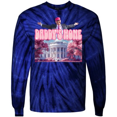 Trump 2024 Daddys Home Pink Classic Tie-Dye Long Sleeve Shirt