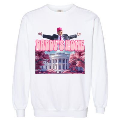 Trump 2024 Daddys Home Pink Classic Garment-Dyed Sweatshirt