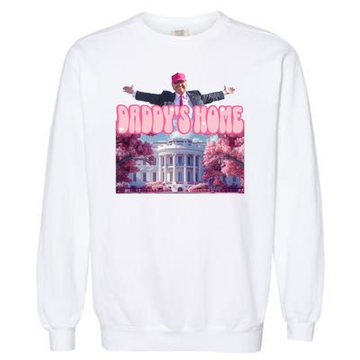 Trump 2024 Daddys Home Pink Classic Garment-Dyed Sweatshirt