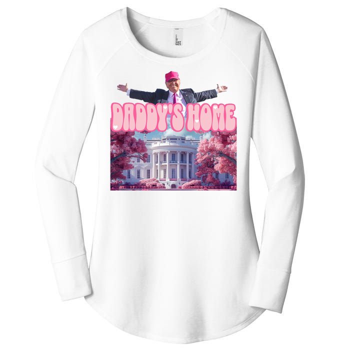 Trump 2024 Daddys Home Pink Classic Women's Perfect Tri Tunic Long Sleeve Shirt