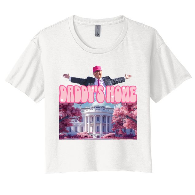 Trump 2024 Daddys Home Pink Classic Crop Top