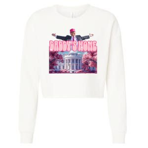 Trump 2024 Daddys Home Pink Classic Cropped Pullover Crew