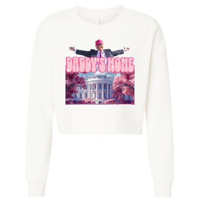 Trump 2024 Daddys Home Pink Classic Cropped Pullover Crew