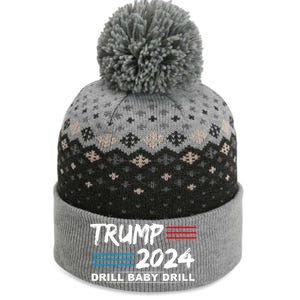 Trump 2024 Drill Baby Drill The Baniff Cuffed Pom Beanie