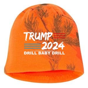 Trump 2024 Drill Baby Drill Kati - Camo Knit Beanie