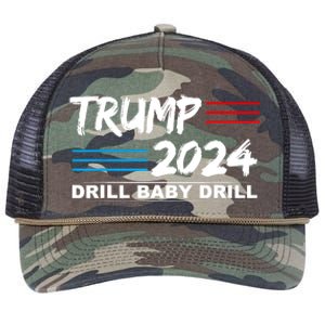 Trump 2024 Drill Baby Drill Retro Rope Trucker Hat Cap